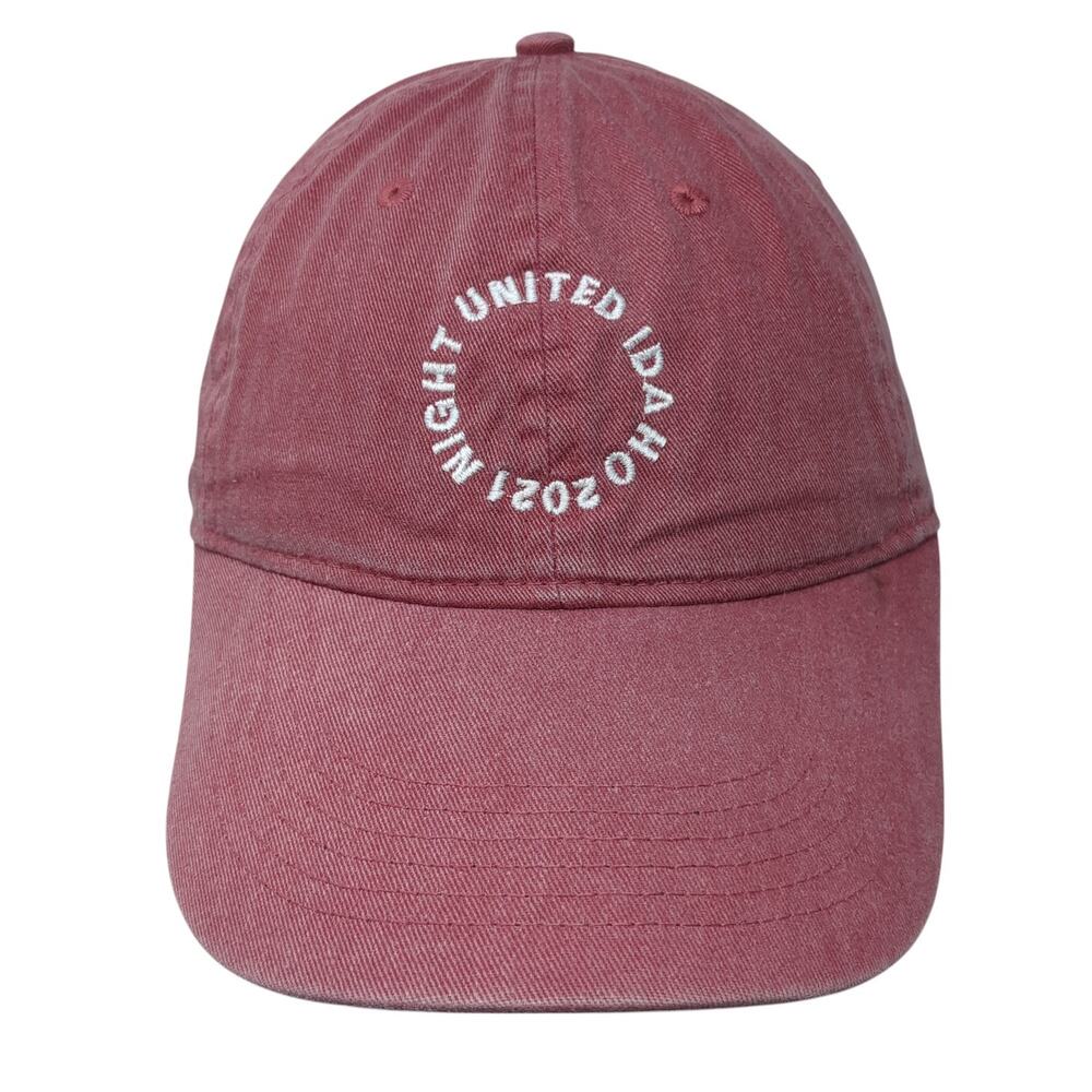 Night United Idaho 2021 Baseball Cap Red OS Adjustable Embroidered Comfort Color